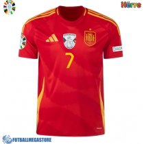 Fotballdrakt Herre Spania Alvaro Morata #7 Hjemmedrakt EM 2024 Kortermet